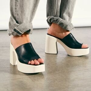 Free People Zoe Platform Sandals EU 39 US 8 Black